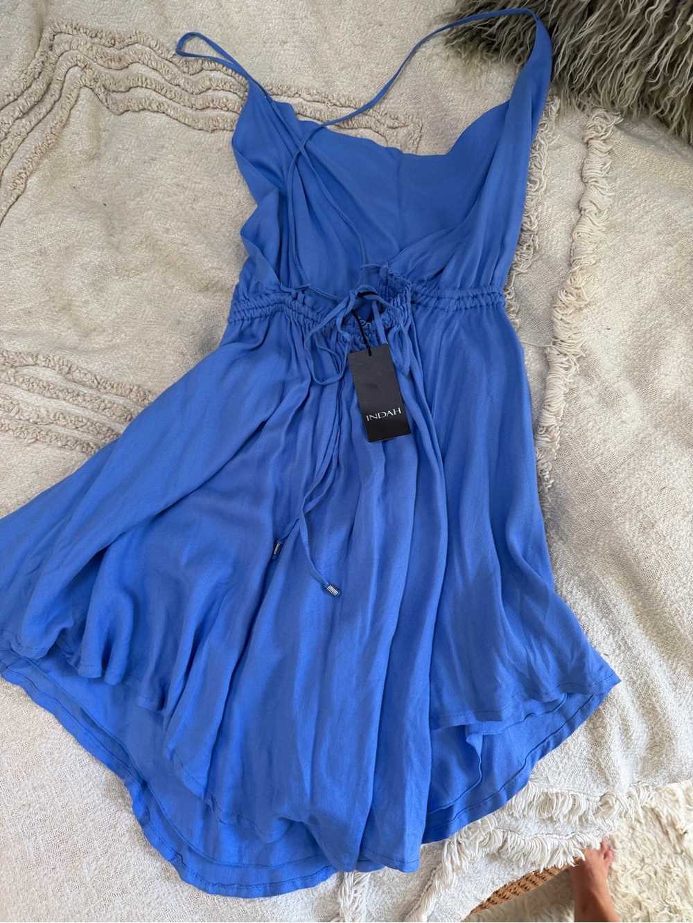 Indah Tahani mini dress cowl neck NWT m revolve iris - Picture 5 of 7